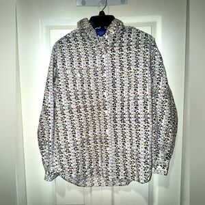 Prides Landing vintage Patterned Button-Up floral Shirt. Size MP. GUC